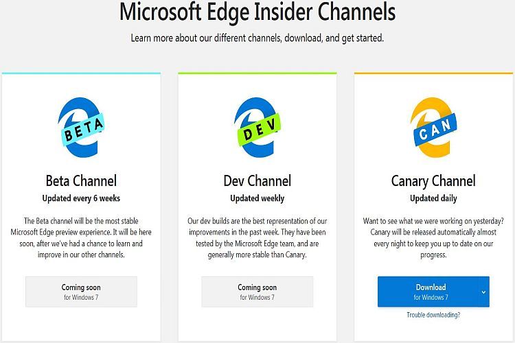Edge Insider Channels