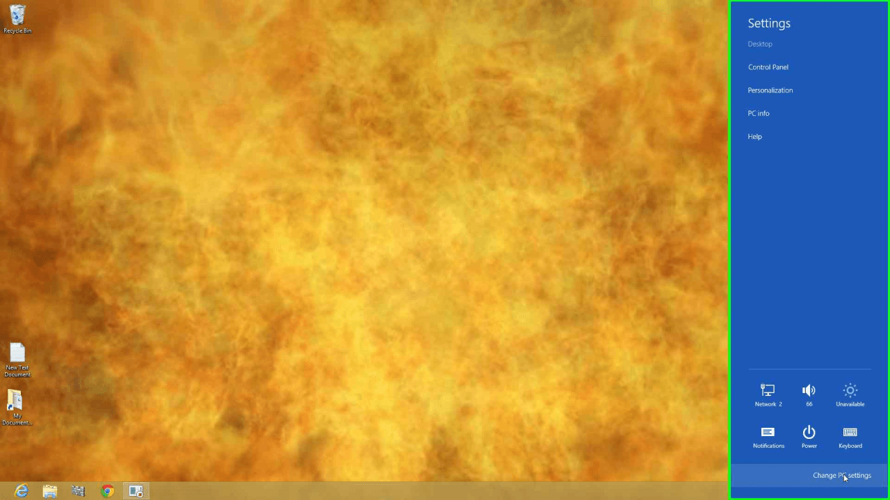 Changing Windows 8 Settings