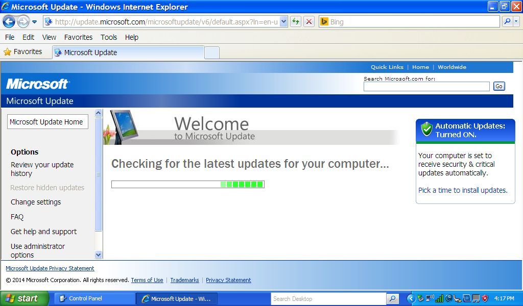 windows update download xp