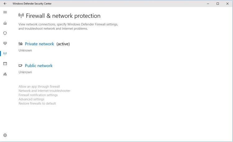 Windows Defender Firewall Network Protection